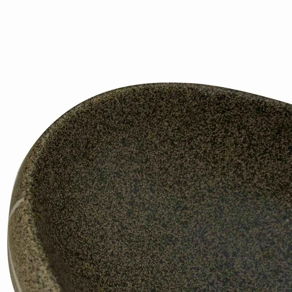 håndvask til bordplade 59x40x15 cm oval keramik flerfarvet