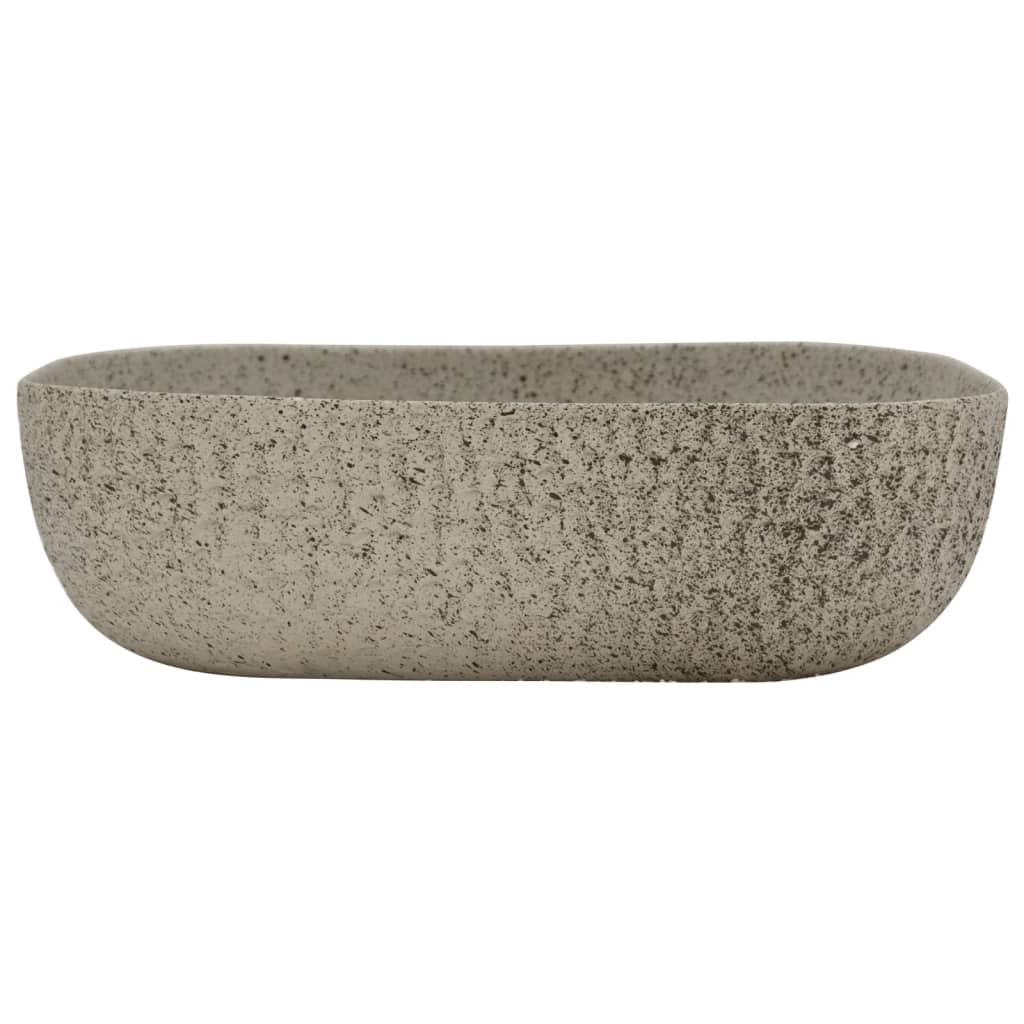 håndvask til bord 48x37,5x13,5 cm rektangulær keramik grå