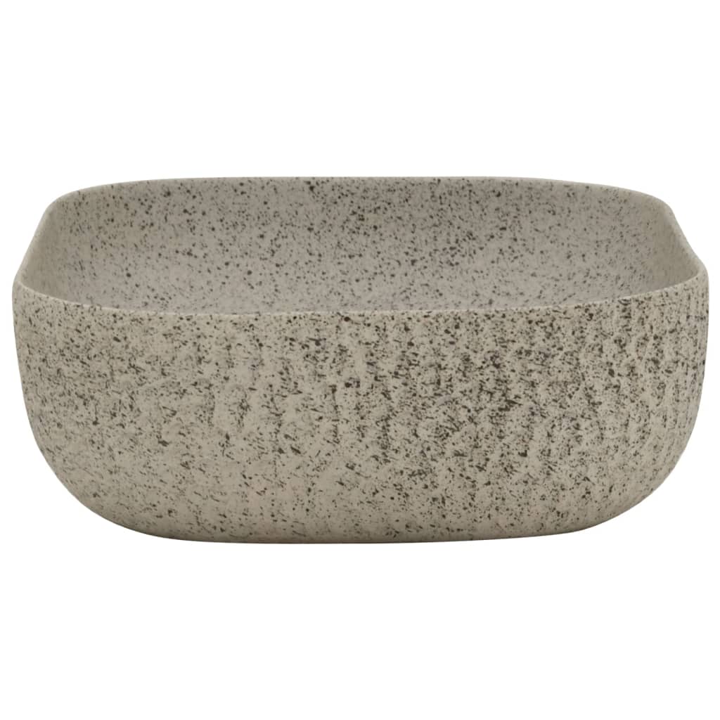 håndvask til bord 48x37,5x13,5 cm rektangulær keramik grå