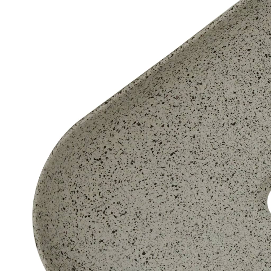 håndvask til bord 48x37,5x13,5 cm rektangulær keramik grå