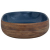 håndvask til bordplade 59x40x14 cm oval keramik brun og blå