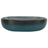 håndvask til bordplade 59x40x14 cm oval keramik turkis