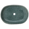håndvask til bordplade 59x40x14 cm oval keramik turkis