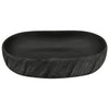 håndvask til bordplade 59x40x14 cm oval keramik sort