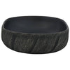håndvask til bordplade 59x40x14 cm oval keramik sort