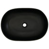håndvask til bordplade 59x40x14 cm oval keramik sort