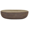 håndvask til bordplade 59x40x14 cm oval keramik sand og brun
