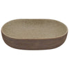 håndvask til bordplade 59x40x14 cm oval keramik sand og brun