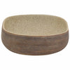 håndvask til bordplade 59x40x14 cm oval keramik sand og brun