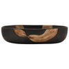 håndvask til bordplade 59x40x14 cm oval keramik sort
