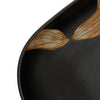 håndvask til bordplade 59x40x14 cm oval keramik sort