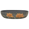 håndvask til bordplade 59x40x15 cm oval keramik grå og sort