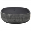 håndvask til bordplade 59x40x15 cm oval keramik grå og sort