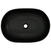 håndvask til bordplade 59x40x15 cm oval keramik grå og sort