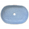 håndvask til bordplade 59x40x14 cm oval keramik flerfarvet