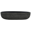 håndvask til bordplade 59x40x15 cm oval keramik grå og sort