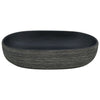 håndvask til bordplade 59x40x15 cm oval keramik grå og sort