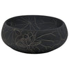 håndvask til bordplade 59x40x15 cm oval keramik sort