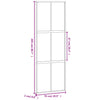skydedør 76x205 cm hærdet glas og aluminium sort