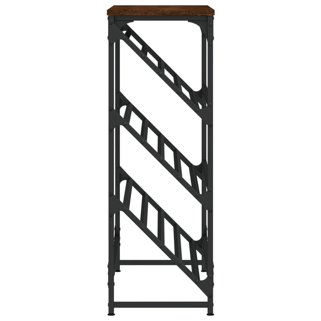 skostativ 90x30x85 cm konstrueret træ brun egetræsfarve
