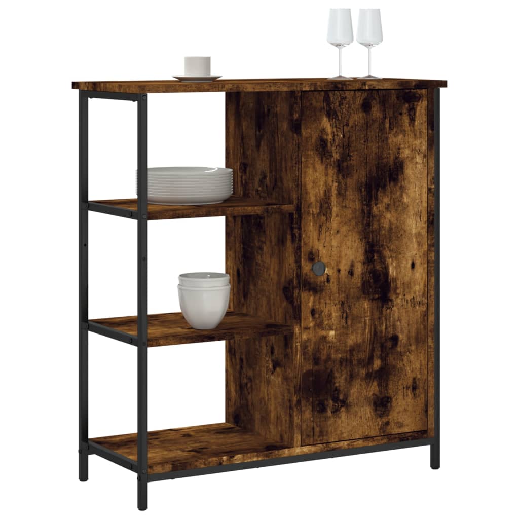 skænk 70x30x80 cm konstrueret træ røget egetræsfarve