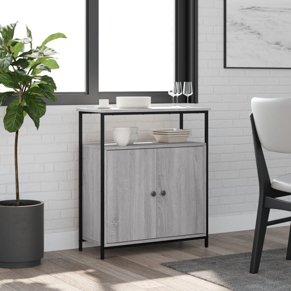 skænk 70x30x80 cm konstrueret træ grå sonoma-eg