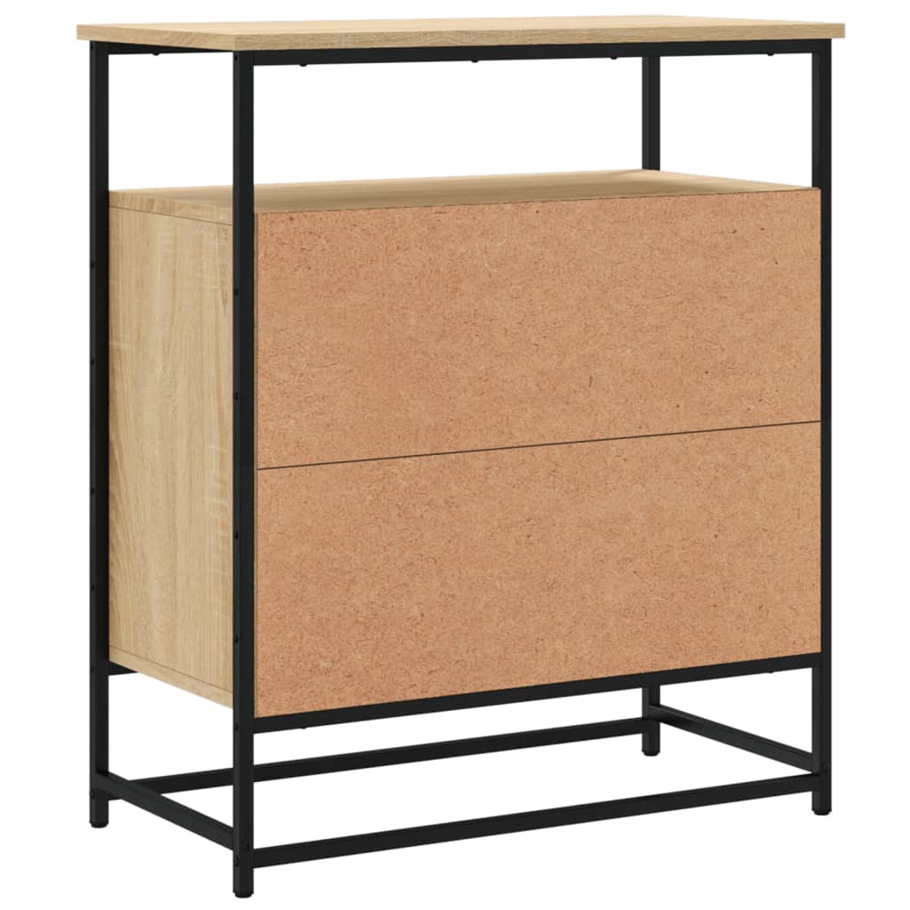 skænk Sonoma eg 69x35x80 cm konstrueret træ