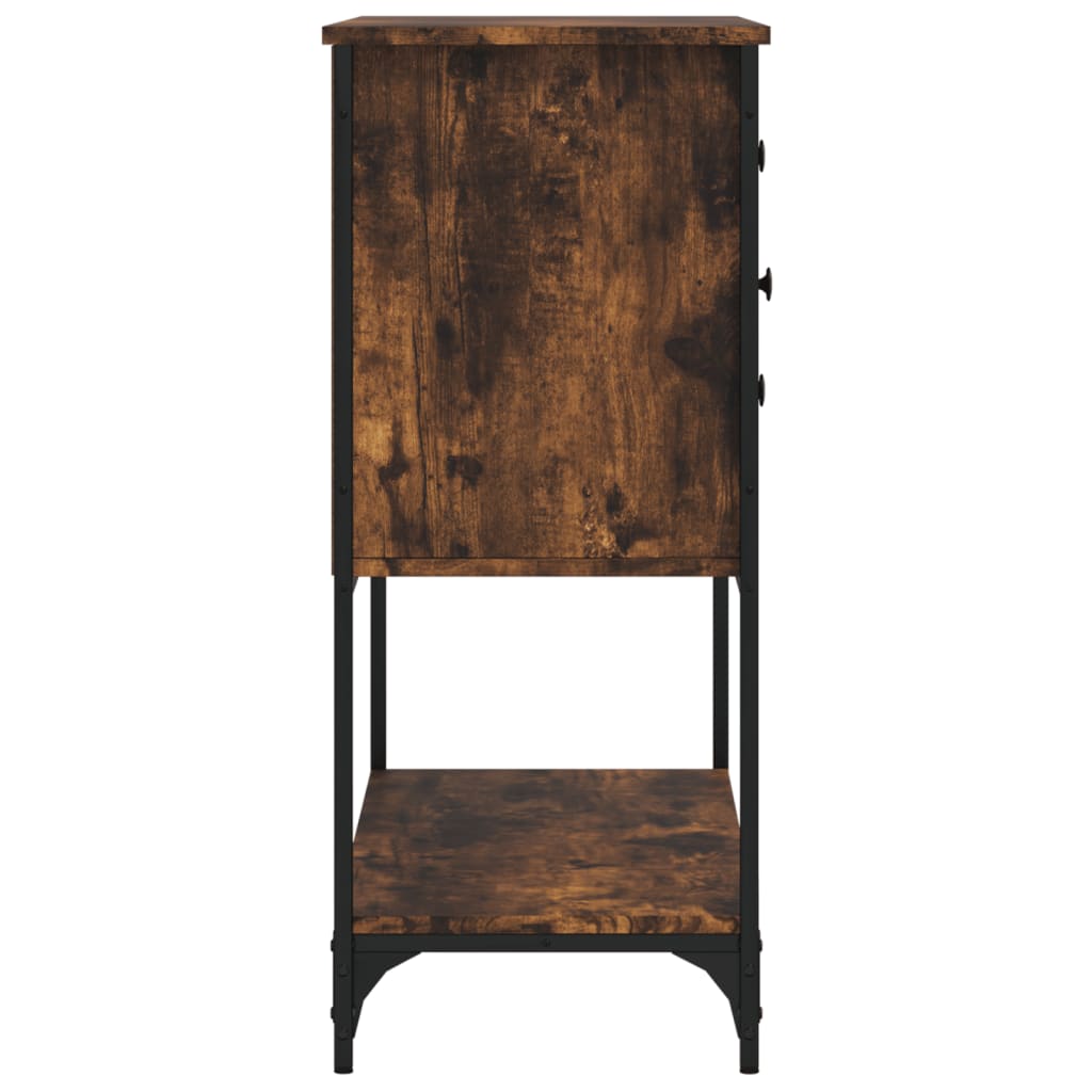 skænk 100x36x85 cm konstrueret træ røget egetræsfarve