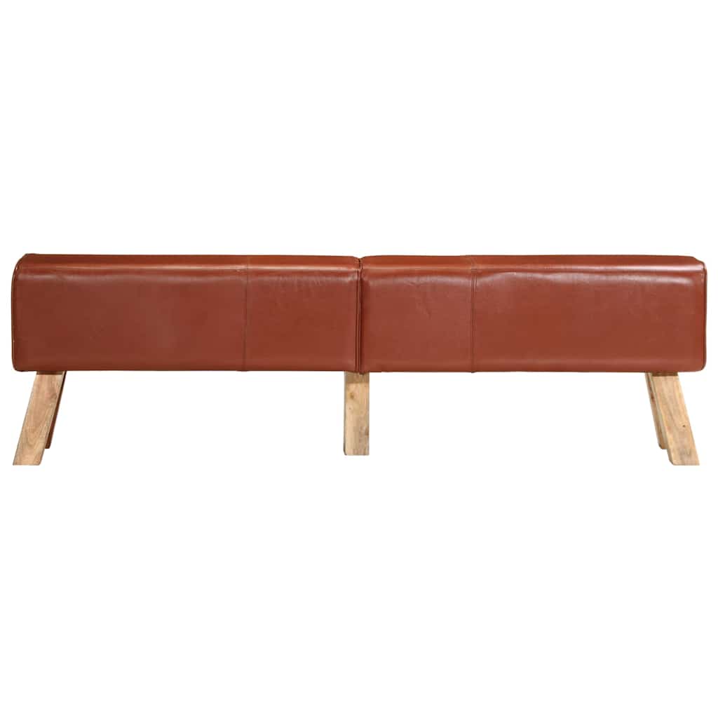 gymnastikbuk 160 cm ægte skind brun
