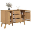 skænk OLDEN 114x43x73,5 cm massivt fyrretræ brun
