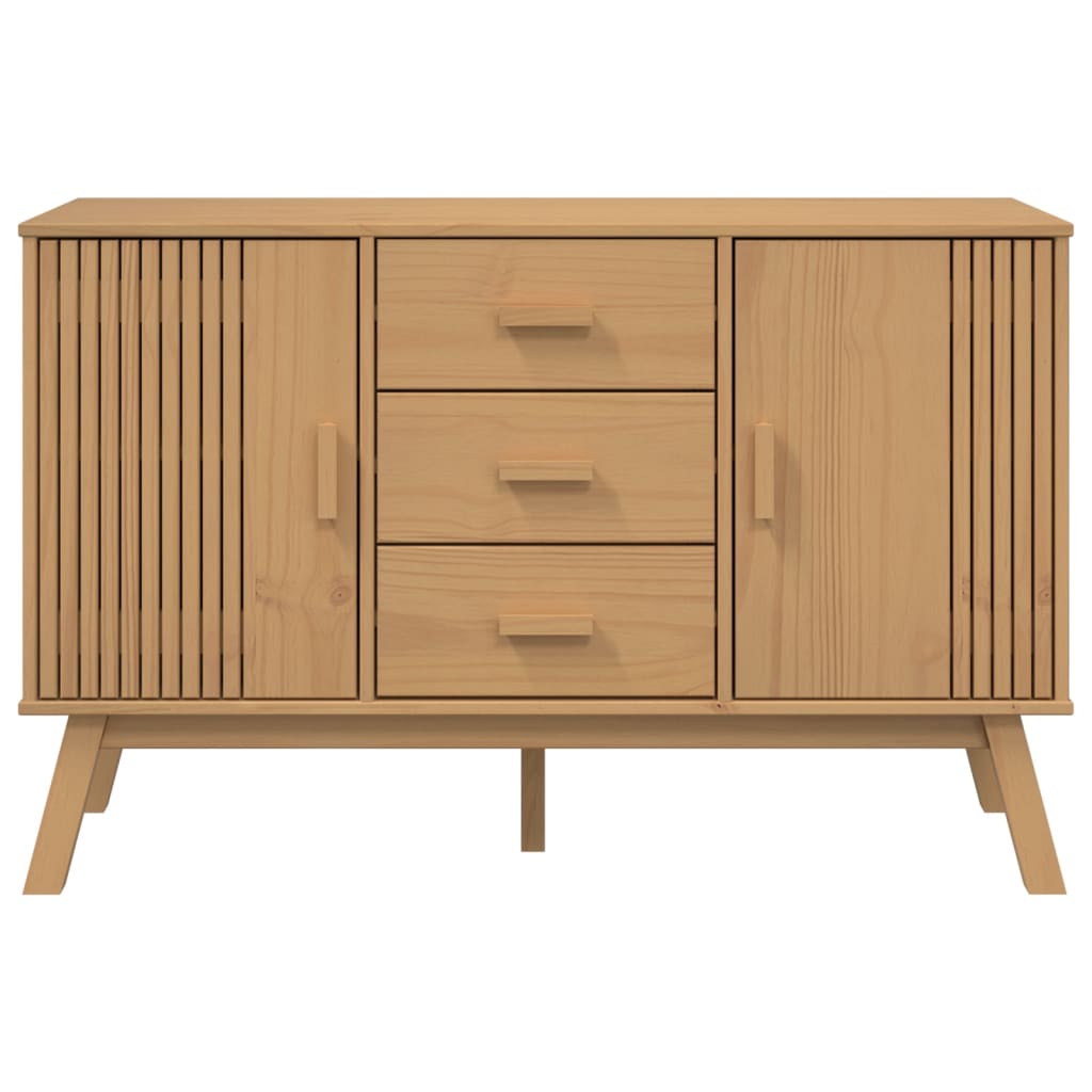skænk OLDEN 114x43x73,5 cm massivt fyrretræ brun