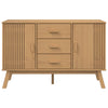 skænk OLDEN 114x43x73,5 cm massivt fyrretræ brun