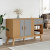 skænk OLDEN 114x43x73,5 cm massivt fyrretræ grå og brun