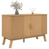 skænk OLDEN 114x43x73,5 cm massivt fyrretræ brun