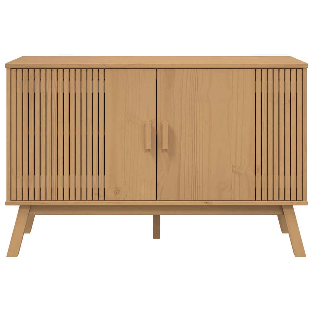 skænk OLDEN 114x43x73,5 cm massivt fyrretræ brun