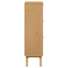 skoskab OLDEN 55x35x120 cm massivt fyrretræ brun