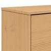 skoskab OLDEN 55x35x120 cm massivt fyrretræ brun