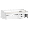 daybed med tre skuffer IRUN hvid 90x200 cm massivt fyrretræ