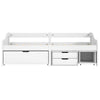 daybed med tre skuffer IRUN hvid 90x200 cm massivt fyrretræ