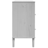 skænk SENJA 80x40x80 cm rattan-look massivt fyrretræ hvid