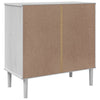 skænk SENJA 80x40x80 cm rattan-look massivt fyrretræ hvid