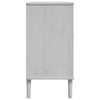 skænk SENJA 112x40x80 cm rattan-look massivt fyrretræ hvid