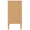 skænk SENJA 112x40x80 cm rattan-look massivt fyrretræ brun
