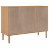 skænk SENJA 112x40x80 cm rattan-look massivt fyrretræ brun