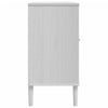 skænk SENJA 112x40x80 cm rattan-look massivt fyrretræ hvid
