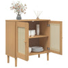 skænk SENJA 80x35x80 cm rattan-look massivt fyrretræ brun