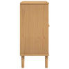 skænk SENJA 80x35x80 cm rattan-look massivt fyrretræ brun
