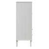 skænk SENJA 90x40x112 cm rattan-look massivt fyrretræ hvid