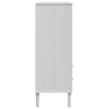 skænk SENJA 90x40x112 cm rattan-look massivt fyrretræ hvid