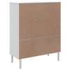 skænk SENJA 90x40x112 cm rattan-look massivt fyrretræ hvid